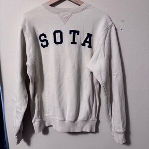 Sota crew neck cream sweatshirt Size Small